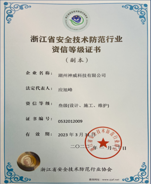 资信等级证书